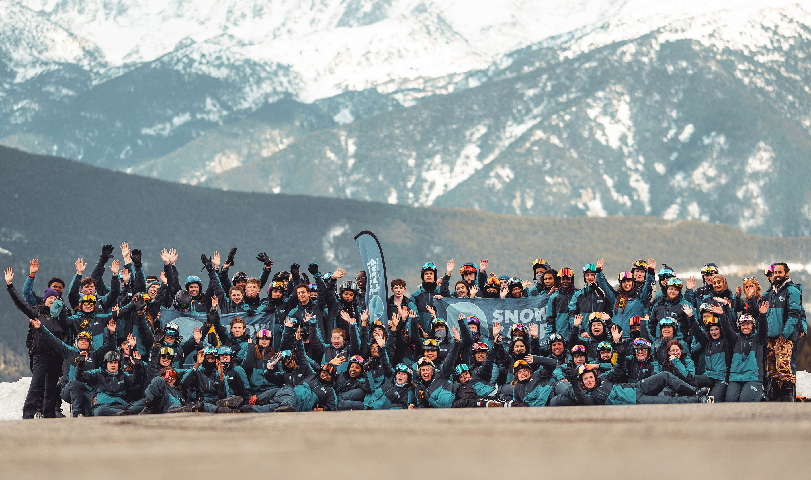 Snow Camp young trainees learning snowsports